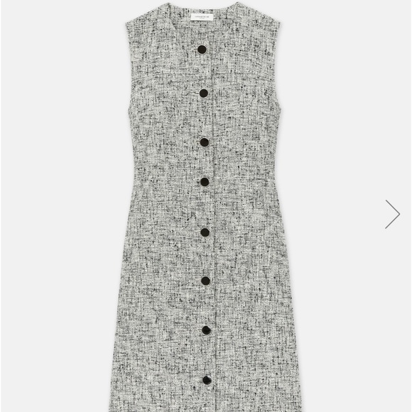 lafayette 148 new york LINEN-COTTON BOUCLÉ TWEED
BUTTONED DRESS size 6 - Picture 1 of 10